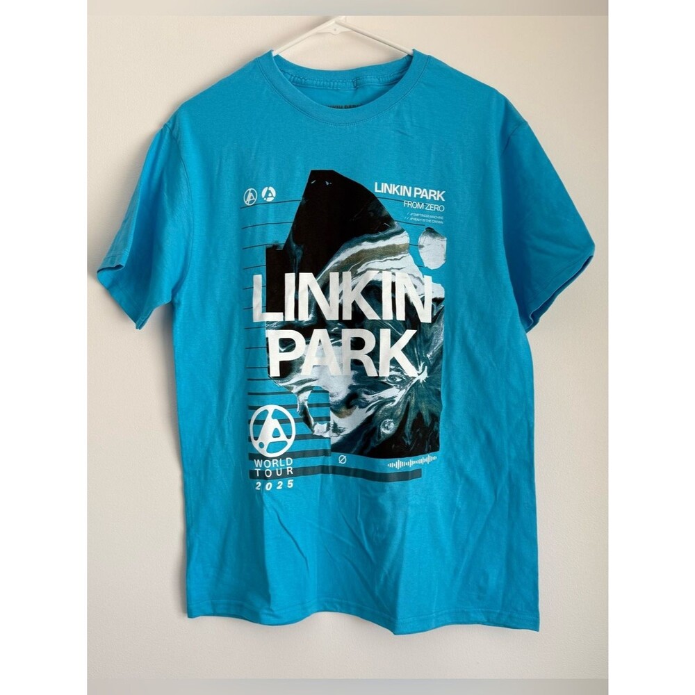 Linkin Park Blue T-Shirt World Tour 2025 Size Medium